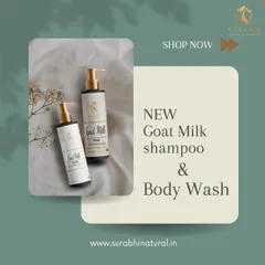 Introducing my new Goat Milk Shampoo and Body Wash. Goat milk is incredibly nourishing, helping to soften skin and boost your hair's natural shine. It's a luxurious, gentle option for your daily routine.