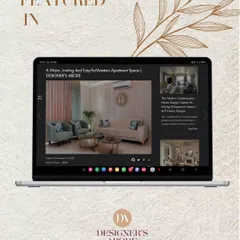 A snapshot of our feature on a laptop screen, showcasing our project on TheArchitectsDiary.com. It's always rewarding to see our work shared with a wider design community.