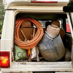 This is my office on wheels. It might not be fancy, but it gets the job done, packed with all the tools, pipes, and equipment needed for a day on site. G63 le leta to ye kaise karta?