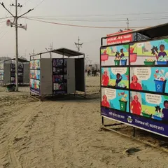 We were honored to build and install public changing rooms for women at the Maha Kumbh, a massive project where each unit was constructed entirely from recycled multi-layer packaging waste.