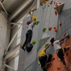 The 'Warrior of the Wall' competition brings out the best in our climbers. Here, competitors of all ages race up the auto-belay routes.