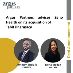 We guided Zeno Health, a health-tech pharmacy platform, on its acquisition of Tablt Pharmacy's assets on a slump sale basis. This transaction was structured to expand Zeno Health's last-mile medicine supply services into underserved markets across Eastern India.