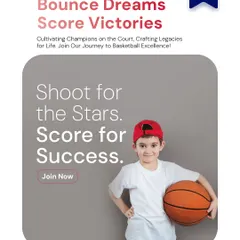 We believe in starting early to build a lifelong passion for the game. This promotional graphic highlights our commitment to cultivating champions on the court and for life.