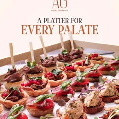 A platter for every palate. This beautiful assortment of non-vegetarian canapés is designed to impress, offering a variety of flavors and textures for your guests to enjoy.