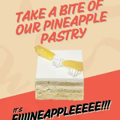 Take a bite of our Pineapple Pastry and escape to a tropical paradise. This moist cake is filled with juicy pineapple chunks and a light, creamy frosting.