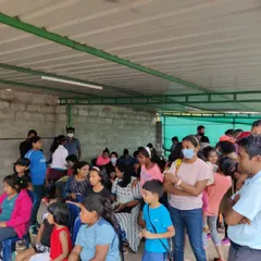 Another view of the crowd during a junior tennis event. The energy and support from the sidelines are a huge part of the experience at our tennis academy.