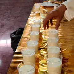 Our staff serving a refreshing Litchi Milkshake as a welcome drink. We ensure your guests are well taken care of from the moment they arrive.