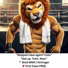 Simbuu knows you skipped class again. He says, "Get up. Train. Roar." Don't make him come find you. Your first class is free, so DM us now.