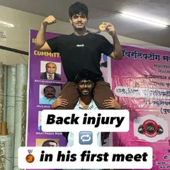 This picture says it all. Atharva came to me with a lower back injury so severe he had pain just bending over. In only five weeks, we implemented a targeted rehab and strength plan. The result: he competed in his first-ever meet and walked away with a bronze medal. An injury is not a full stop; it's the start of a smarter training chapter.