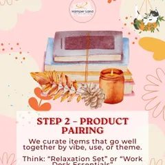 Step 2 in my process is product pairing. I curate items that go well together by vibe, use, or theme, like a "Relaxation Set" or "Work Desk Essentials," to create a cohesive and useful gift.