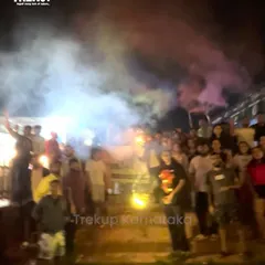 Celebrating Diwali with smoke crackers and fun after a day of trekking. We make sure our holiday trips have a festive touch.