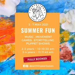 Our Summer Fun camp is always a hit! We pack the week with music, movement games, storytelling, and puppet shows to keep our 2-4 year olds entertained and learning.