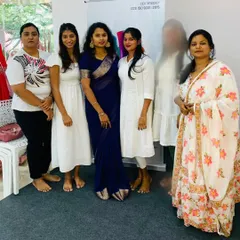 A proud moment with my very first batch of students at my own Color Pop Nail Art Academy. It's my dream to create a welcoming space where anyone can come and learn the art of nails.