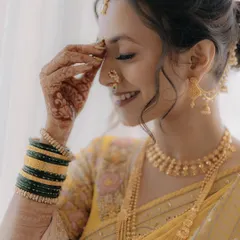 A close-up of my beautiful bride Krupali. Her smile says it all! We kept the makeup minimal to let her radiant glow be the star of the show.