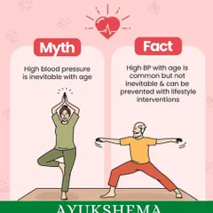 A common myth is that high blood pressure is an inevitable part of aging. The fact is, it can be prevented and managed with lifestyle interventions like yoga and a healthy diet.