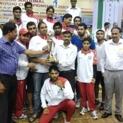 Precious memories from the Junior National Wushu Championship in 2013. Our team celebrating with the trophy after a successful competition.