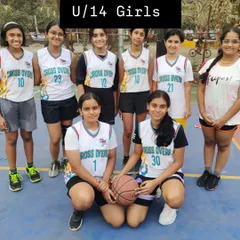 Here is our U-14 girls team, ready for practice. They are focused on developing their skills in passing, shooting, and teamwork.