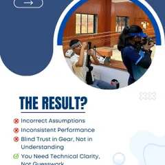 Inconsistent performance often stems from a lack of technical understanding. This image shows students in training, emphasizing our philosophy that technical clarity, not guesswork, leads to better results.