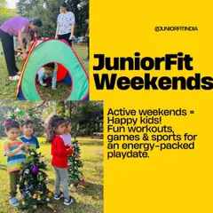 Active weekends make for happy kids. Our JuniorFit Weekends offer fun workouts, games, and sports for an energy-packed playdate, perfect for toddlers and young children.