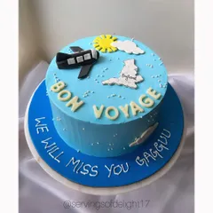 A "Bon Voyage" cake for a friend moving to England. I love creating cakes that mark life's big adventures.