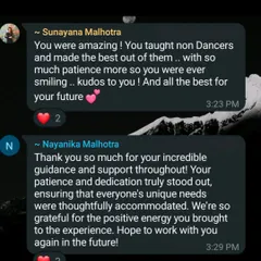 "You taught non Dancers and made the best out of them.. with so much patience." We are so grateful for the positive energy our clients bring to the experience.