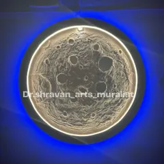 Love you to the moon and back! This 3D wall art of the moon is a testament to that love. The blue and white backlighting options give it two distinct, dramatic moods.