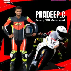 Meet Coach Pradeep C, a versatile champion across multiple racing formats. He's also the mastermind behind one of India's fastest KTM RC390 builds, bringing deep technical knowledge to his patient coaching style.