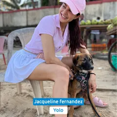 Jacqueline Fernandez with her adopted indie, Yolo. Every time a celebrity gives a home to a stray, they become a champion for compassion.
