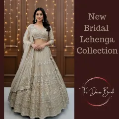 This is a piece from my new bridal lehenga collection, featuring intricate beadwork on a timeless silhouette. It's perfect for the bride who wants to feel like royalty on her wedding day.