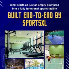 This is a snapshot of the end-to-end solutions I provide. From state-of-the-art gyms and relaxing swimming pools to professional-grade badminton and tennis courts, I build complete, fully functional sports facilities tailored to your specific needs.