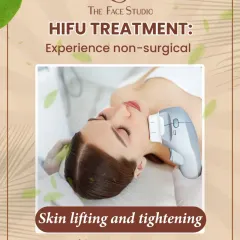 The HIFU treatment is a non-surgical option for skin lifting and tightening. It uses focused ultrasound energy to heat deep skin tissues, triggering a natural regenerative response that produces new collagen, resulting in a gradual lift and firming effect.