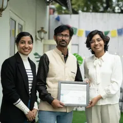 Winners receiving their certificate of merit at the 2023 Wingword Award Ceremony. This is a moment of formal recognition for their hard work.