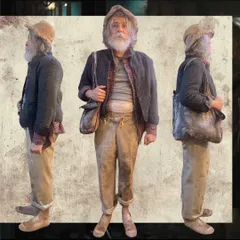 This is the complete character breakdown for an Infinix ad campaign. I designed this layered, weathered look from all angles to build a believable persona, ensuring every detail from the worn jacket to the dirt-stained trousers contributed to his backstory.