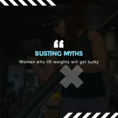 Let's kill this myth for good. Women do not "bulk up" from lifting weights. It's a sexist idea that has no place in fitness. Lifting builds strength, health, and confidence.