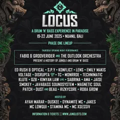 The official lineup for Locus 2025. I can't wait for the second round at this incredible Drum & Bass experience in paradise.