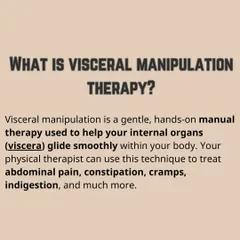 This infographic explains what Visceral Manipulation therapy is and how it can be used to treat a variety of conditions.