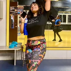 The pure joy and relief after a great class. That's my "I'm-so-happy-and-also-very-tired" smile.