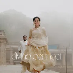 With the misty hills of Melukote creating a divine backdrop, a bride-to-be runs joyfully towards the camera. This shot captures a feeling of freedom and happiness in a place where time stands still.