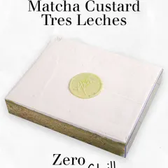 With zero chill, our Matcha Custard Tres Leches is an absolute dream. A light and airy matcha-infused sponge is soaked in three types of milk and topped with a delicate whipped cream.