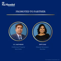 We congratulate V.C. Mathews and Dipti Das on their well-deserved promotion to Partner. Their elevation recognizes their outstanding commitment and expertise in Intellectual Property and Dispute Resolution, respectively, reinforcing the leadership within our firm.