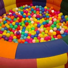 A party isn't complete without a ball pit. I provide large, inflatable ball pits filled with thousands of colorful plastic balls for kids to dive and play in.