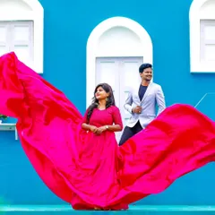 A beautiful pre-wedding shoot featuring my rental pink trail gown. It’s perfect for creating memorable couple portraits.