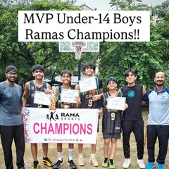 More hardware for the cabinet. The MVP Under-14 Boys team standing proud as the Ramas Champions. We build winners here.