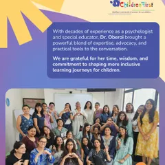 A group photo of our Mental Health and Developmental Care Team with special educator Dr. Geet Oberoi. We are grateful for her time and wisdom in helping us shape more inclusive learning journeys.