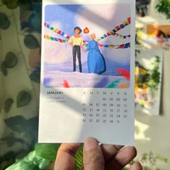 What if Howl and Sophie visited India? I imagined them in the serene, snowy landscapes of Ladakh for the January page of my 'Studio Ghibli: The Indian Chronicles' calendar. This project is a dream of mine, blending the magic of Ghibli with the beauty of my country.
