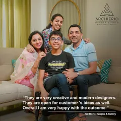 "They are very creative and modern designers. They are open for customer's ideas as well." I'm so glad Mr. Rahul Gupta and his family are happy with the outcome of our collaboration.