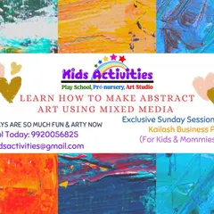 Sundays are now more fun and arty with my exclusive sessions on creating abstract art using mixed media. This class is open to both kids and mommies who want to learn new painting styles in a relaxed and creative setting.