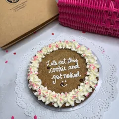Who says you can't be a little naughty? My giant custom message cookies are the perfect way to say what you really mean, whether it's for Valentine's, Galentine's, or just a Tuesday.