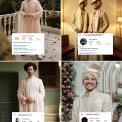 A look at some of the most iconic designers for grooms, including Manish Malhotra, Kunal Rawal, Rahul Mishra, and Shantanu & Nikhil. These designers are masters of creating regal and luxurious wedding attire.