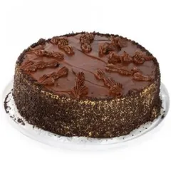 Our delicious chocolate creamy cake is perfect for those who love a straightforward, rich chocolate experience. Covered in chocolate sprinkles and topped with piped chocolate details, it's a simple and satisfying treat.